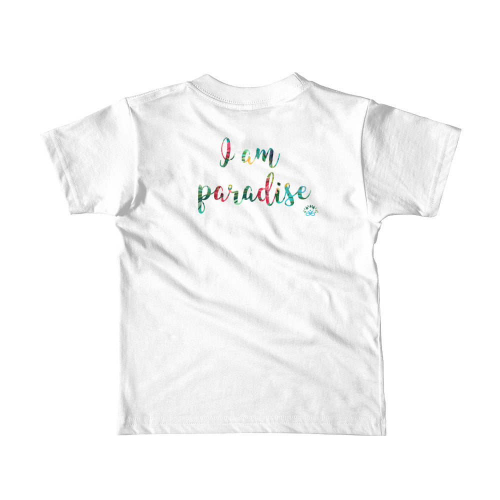 Short sleeve kids t-shirt "I'm paradise"