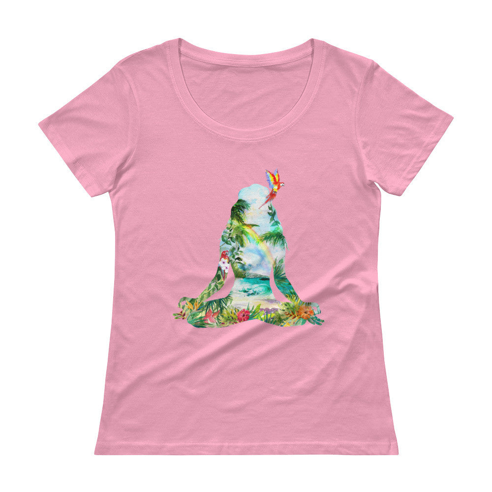 Women Scoopneck T-Shirt "I am Paradise"