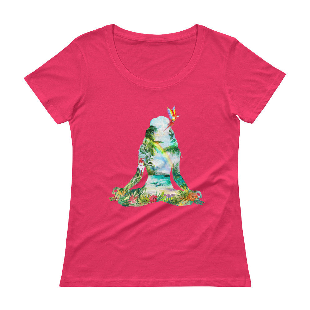 Women Scoopneck T-Shirt "I am Paradise"