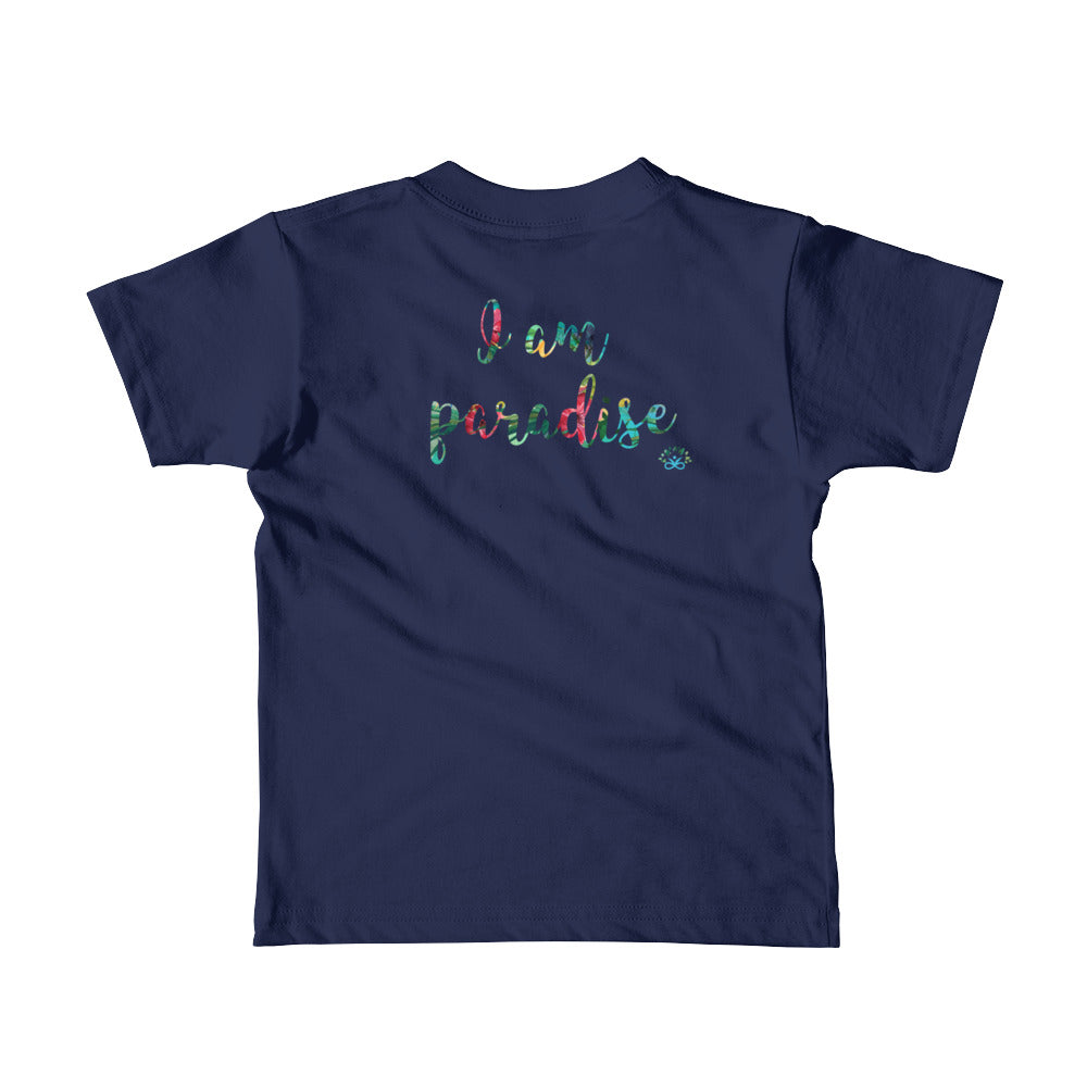 Short sleeve kids t-shirt "I'm paradise"