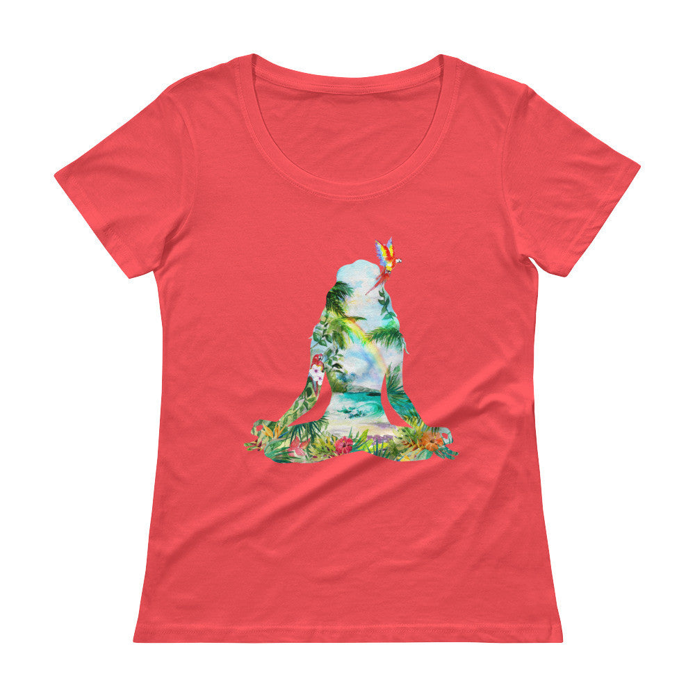 Women Scoopneck T-Shirt "I am Paradise"