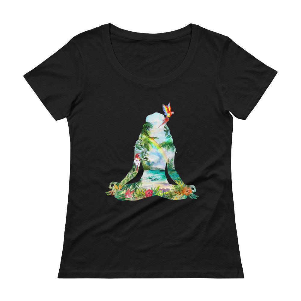 Women Scoopneck T-Shirt "I am Paradise"