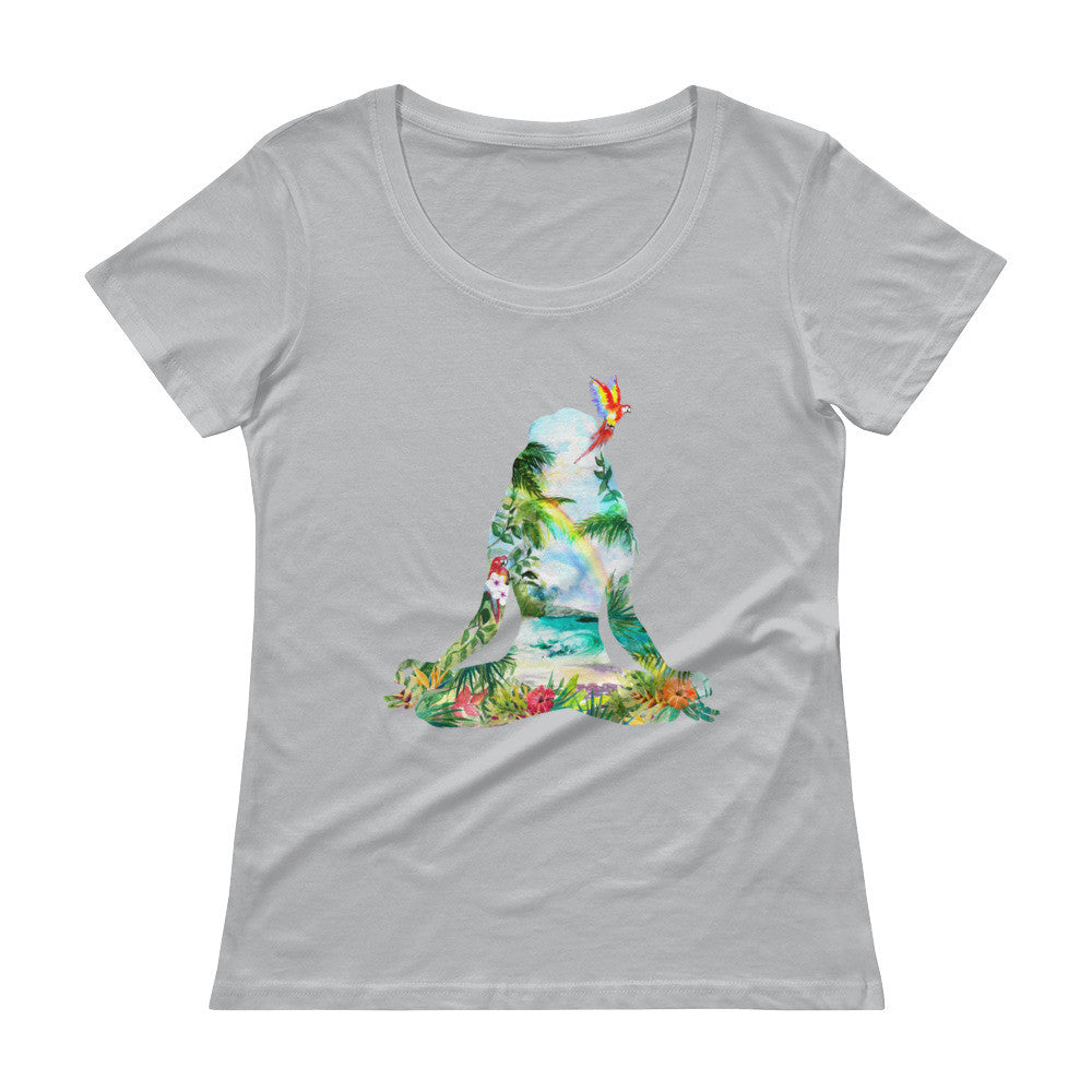 Women Scoopneck T-Shirt "I am Paradise"