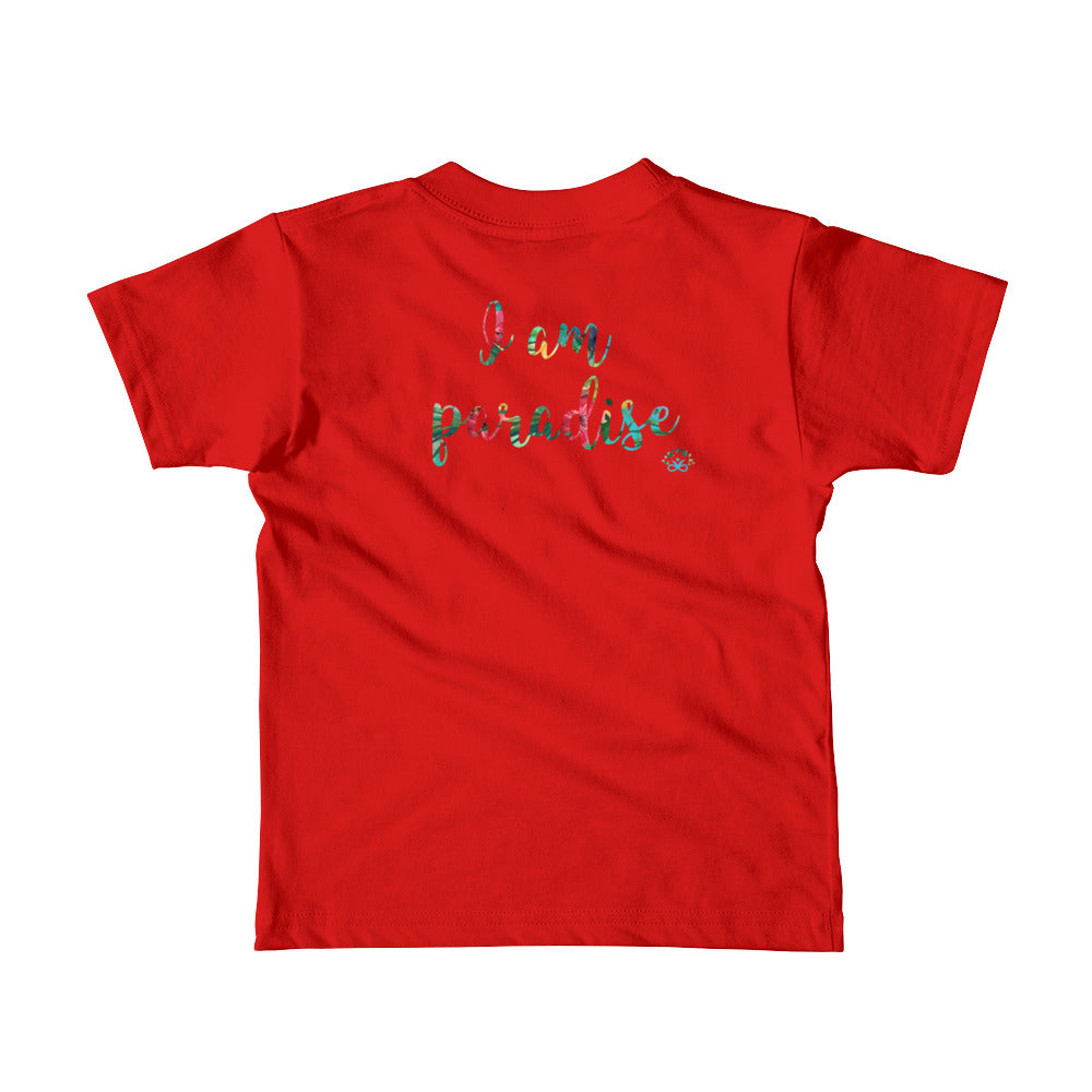 Short sleeve kids t-shirt "I'm paradise"