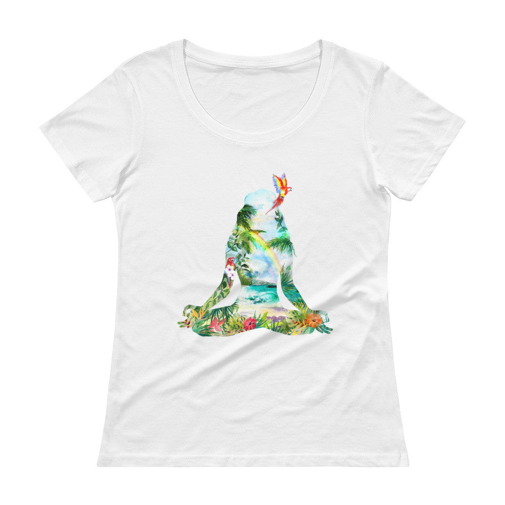 Women Scoopneck T-Shirt "I am Paradise"