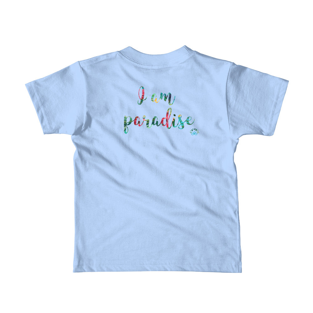 Short sleeve kids t-shirt "I'm paradise"