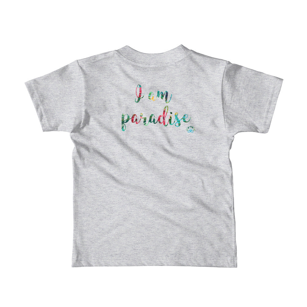 Short sleeve kids t-shirt "I'm paradise"
