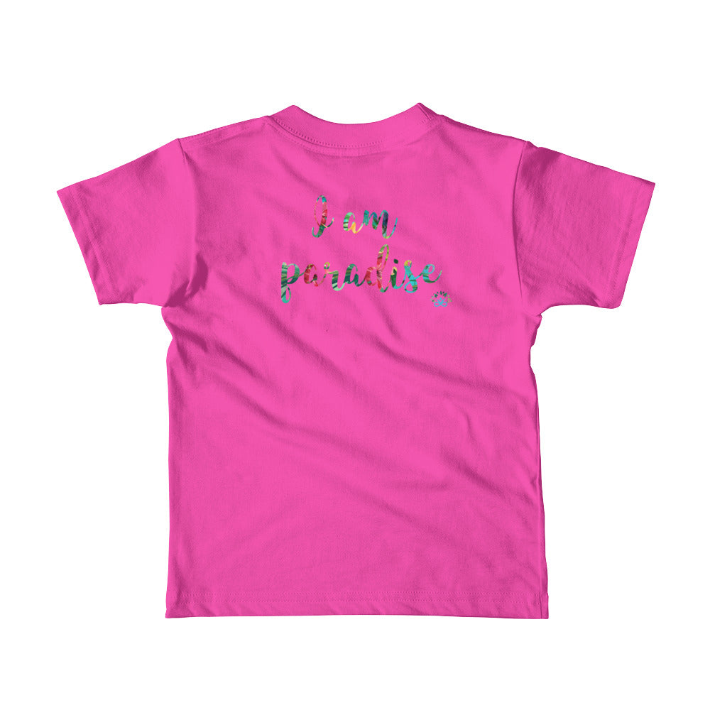 Short sleeve kids t-shirt "I'm paradise"