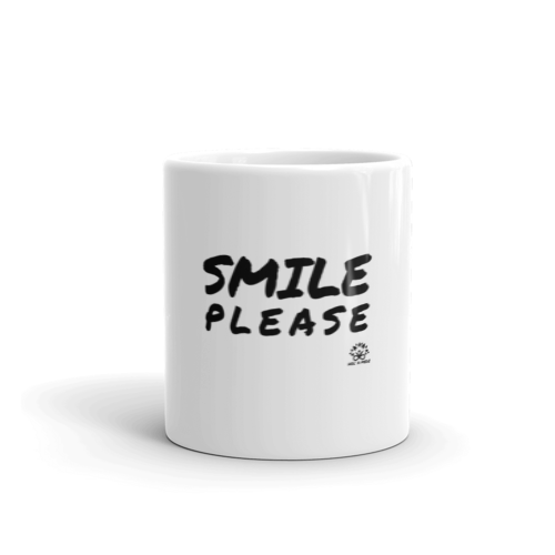 White Glossy Mug "SMILE PLEASE"