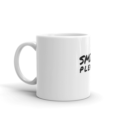 White Glossy Mug "SMILE PLEASE"