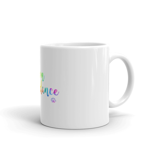 White Glossy Mug "I AM ABUNDANCE"
