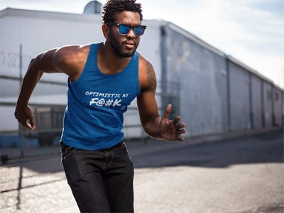 Men Tank Top "Optimistic as F@#k"