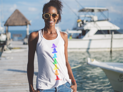 Women's Racerback Tank-top "7 Chakras"