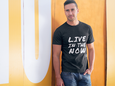 Men T-Shirt "Live in the NOW"