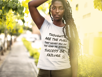 Women T-Shirt "Thoughts are the fuel"