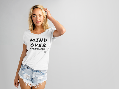 Women Scoopneck T-Shirt "Mind Over Everything"