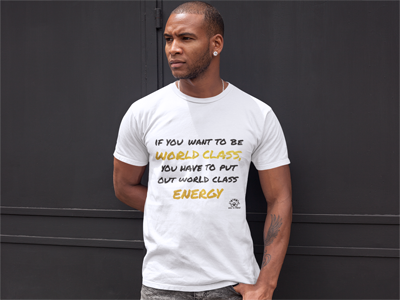 Men T-Shirt "Be World Class - Gold"