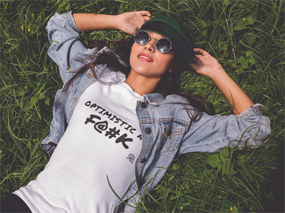 Women T-Shirt "Optimistic as F@#k"